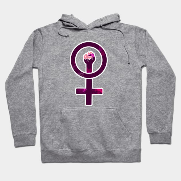 Woman Fist Up Hoodie by HarlinDesign